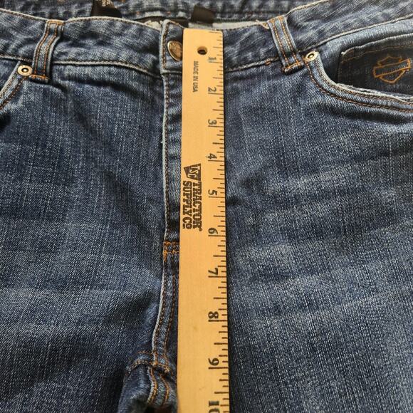 Harley Davidson Jeans Size 12 Mid Rise Boot Med Wash - Picture 13 of 15